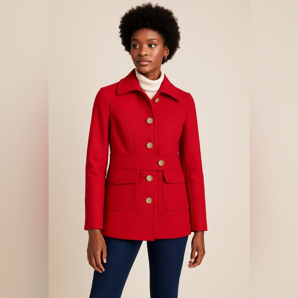 J.Crew Wool Military Style‎ Peacoat Red size 2